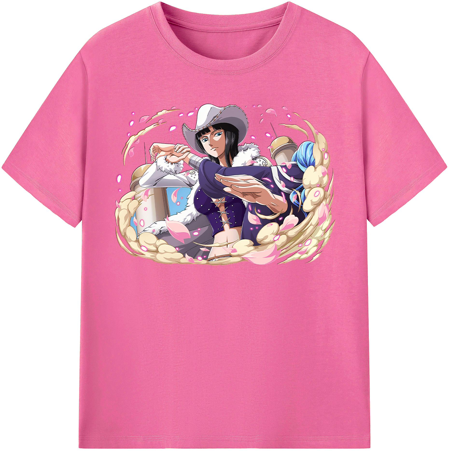 ワンピース ニコ・ロビン ONE PIECE Nico Robin レディースカジュアルプリントTシャツ（綿100％）